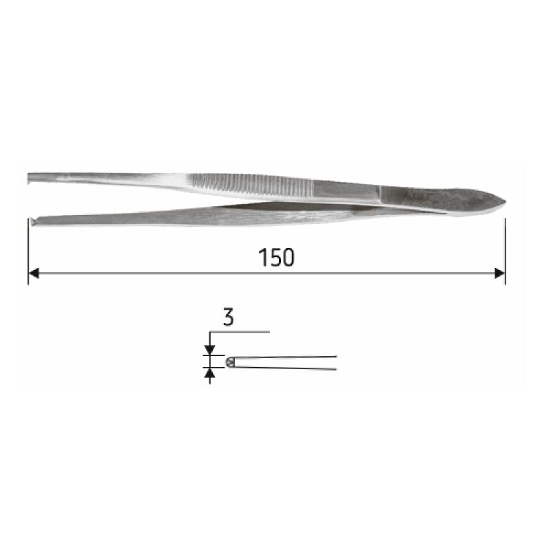 Пінцет хірургічний Stille 15 см, J-16-073 Surgicon
